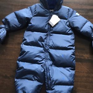 gap down puffer snowsuit